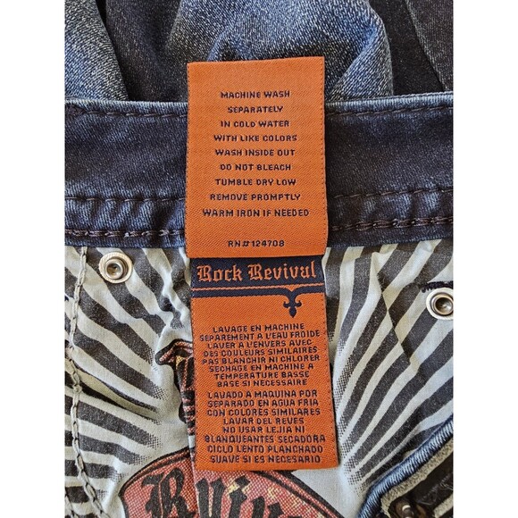 Rock Revival Jeans Women's Blue Denim Zea Skinny Size 29 - Picture 9 of 11